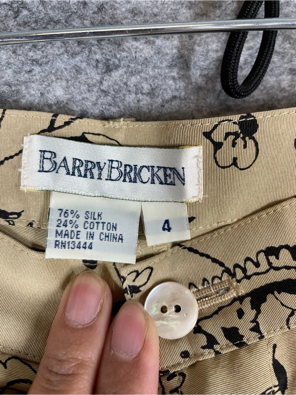 Vintage Barry Bricken Silk Blend Floral Paisley Pants Size 4 Boho Festival Chic - Picture 5 of 16